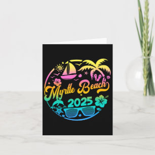 Cartão Myrtle Beach 2025 Férias em Família Camisetas de P