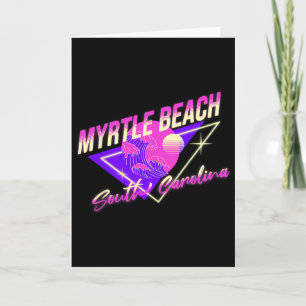 Cartão Myrtle Beach Carolina do Sul 80s Retro Férias Sc