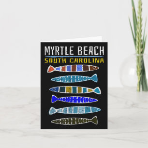 Cartão Myrtle Beach Shirt Peixes Cujos peixes pescam Colô