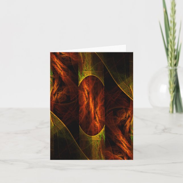Cartão Mystique Jungle Abstract Art Note Card (Frente)