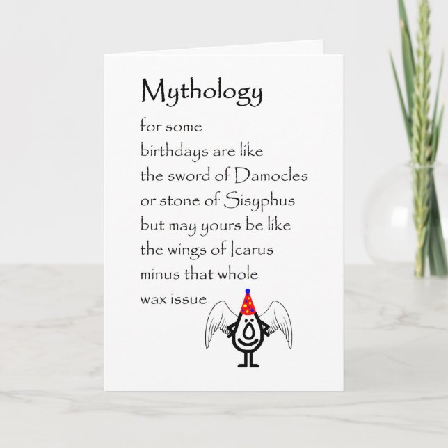 Cartão Mythology A Funny Happy Birthday Poem (Frente)