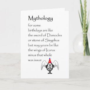 Cartão Mythology A Funny Happy Birthday Poem