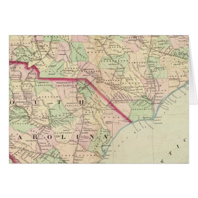 Cartão N & S Carolina 2 (Frente Horizontal)