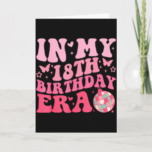 Cartão Na Era do Meu 18º Aniversário Garota Rapaz 18 Anos