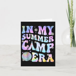 Cartão Na Era Do Meu Campo De Verão, Acampando O Tie Dye 