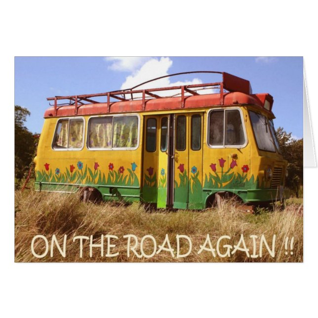 Cartão Na estrada outra vez (Frente Horizontal)