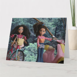 Cartão Na floresta com minha irmã mais velha