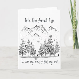 Cartão Na Floresta vou ao Perder da minha mente, encontra
