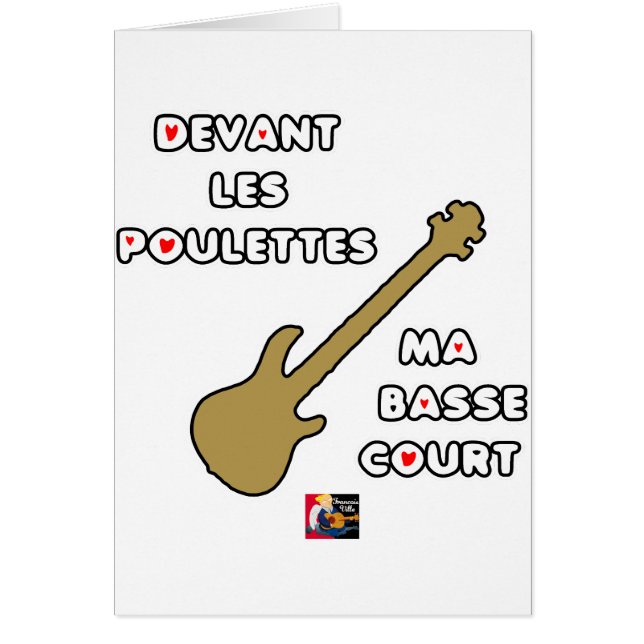 Cartão Na frente das FRANGAS o meu BAIXO CAMPO DE TÉNIS (Frente)