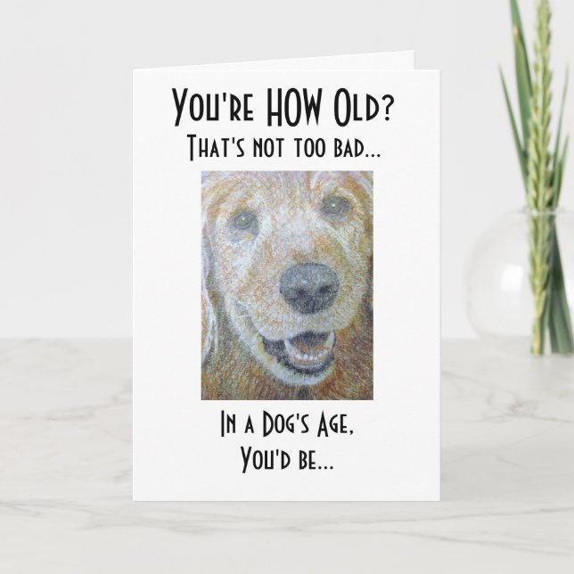 Cartão Na idade de um cão (Frente)