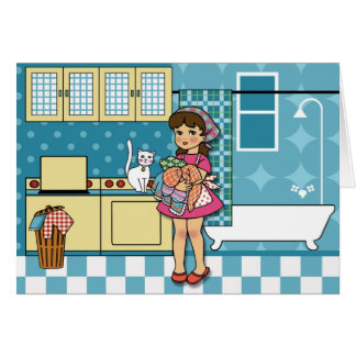 Cartão Na lavandaria