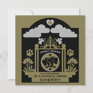 Cartão Na Memória Amável De Um Dachshund