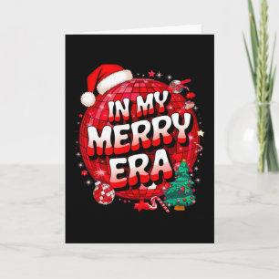 Cartão Na Minha Alegre Era Família Feliz Natal Luzes Disc