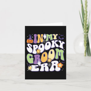 Cartão Na Minha Época de Noite de Halloween Retro