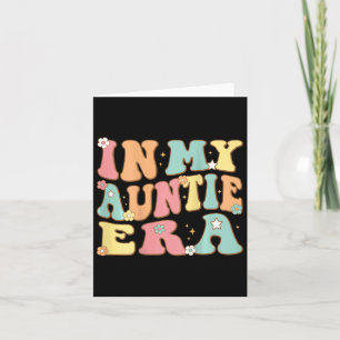 Cartão Na Minha Era da Tia (no Verso) Groovy Retro Para a