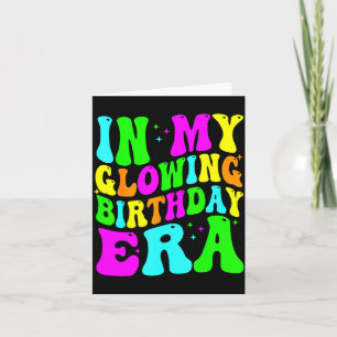 Cartão Na Minha Era de Aniversário Radiante Groovy Colori
