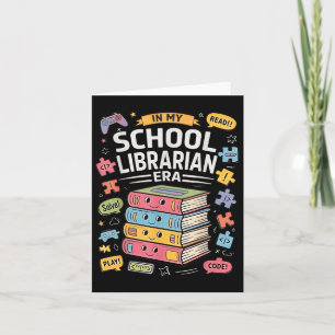Cartão Na Minha Era De Bibliotecas Escolares, Engraçado V