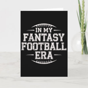 Cartão Na Minha Era de Futebol Fantasia Retro Groovy Quem