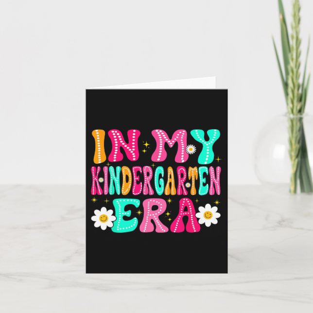 Cartão Na Minha Era de Jardim de Infância de Volta às Aul (Frente)