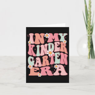 Cartão Na Minha Era de Jardim de Infância Menina Fofa Vol