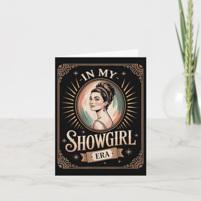 Cartão Na Minha Era de Showgirl Retro Glamourosa Confianç (Frente)