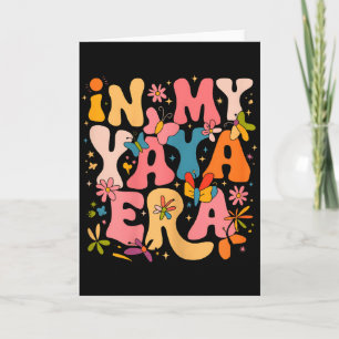 Cartão Na Minha Era Yaya Retro Groovy Dia das Mães Yaya B