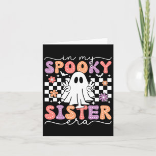 Cartão Na Minha Irmã Spooky Era Retro Ghost Halloween Spo
