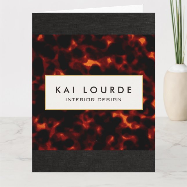 Cartão Na moda Elegante TortoisesInferno (Frente)