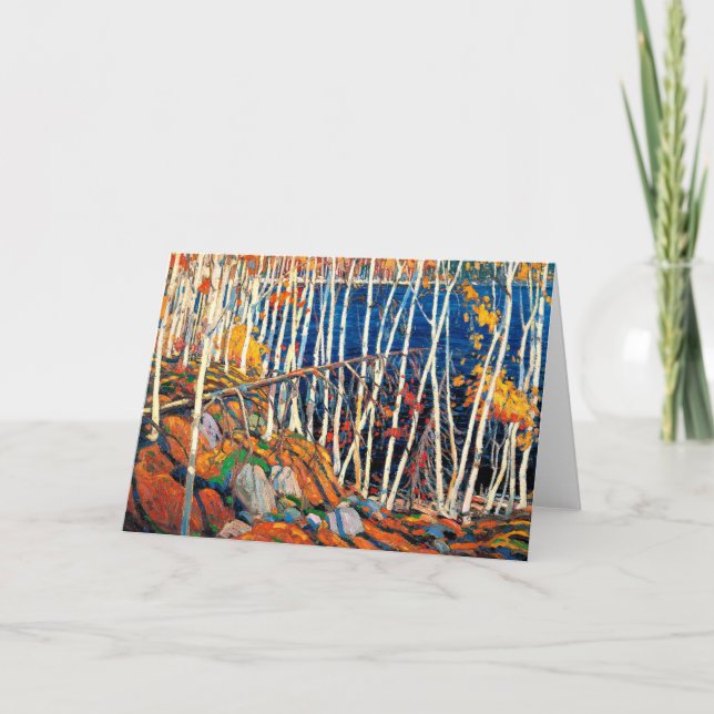 Cartão Na Northland, belas artes por Tom Thomson, (Frente)