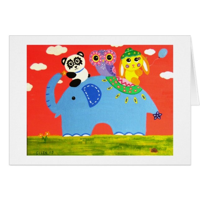 Cartão Na parte traseira de um gigante (Frente horizontal)