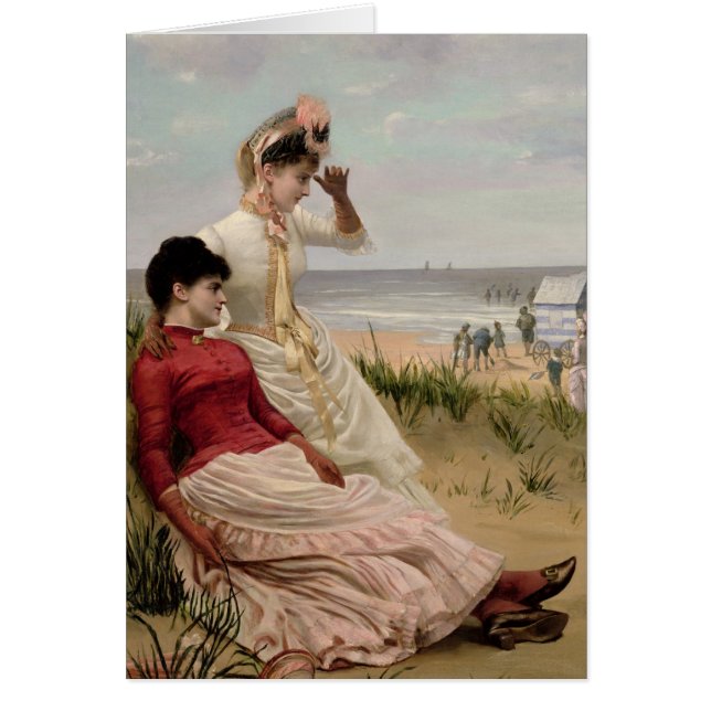 Cartão Na praia (Frente)