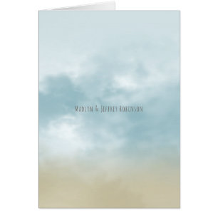 Cartão Na praia surf praia obrigado de casamento