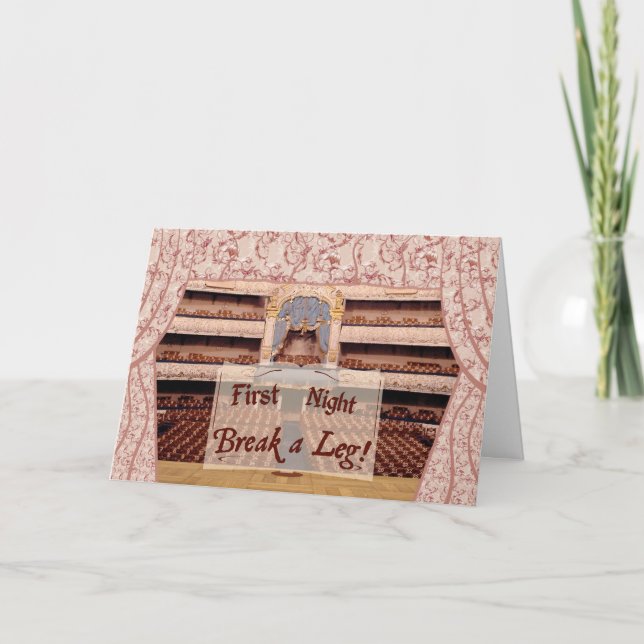 Cartão Na primeira noite do Palco, quebrar uma perna (Frente)