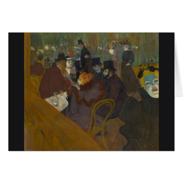 Cartão Na rota de Henri de Toulouse-Lautrec (Frente horizontal)