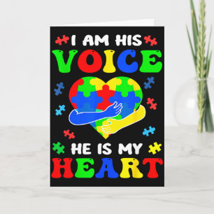 Cartão Na Voz Dele Ele é Meu Coração Conscientização do A