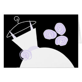 Cartão Nação de Casamento Roxo preto horizontal