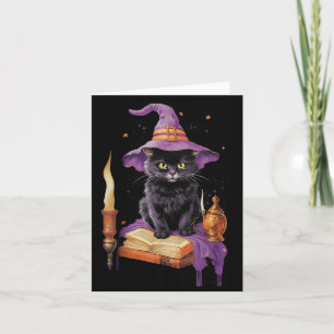 Cartão Nação de Gatos Bruxa Halloween Gato Preto Wicca