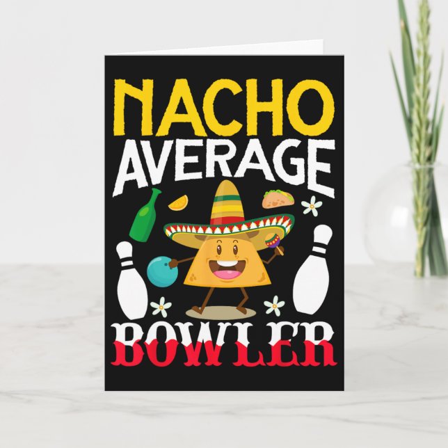 Cartão Nacho Average Bowler Cinco De Mayo Boliche Mexican (Frente)
