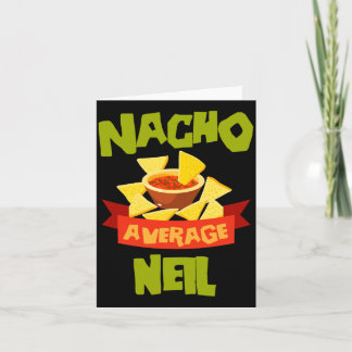 Cartão Nacho Average Neil Aniversário Engraçado Personali