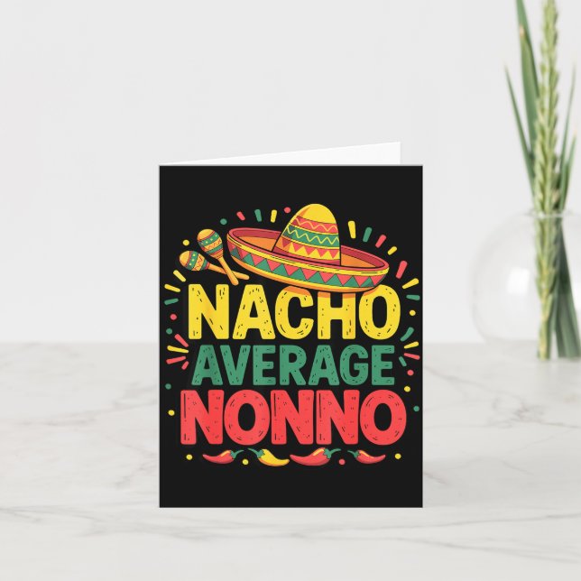 Cartão Nacho Average Nonno Cinco De Mayo Dia dos Pais (Frente)