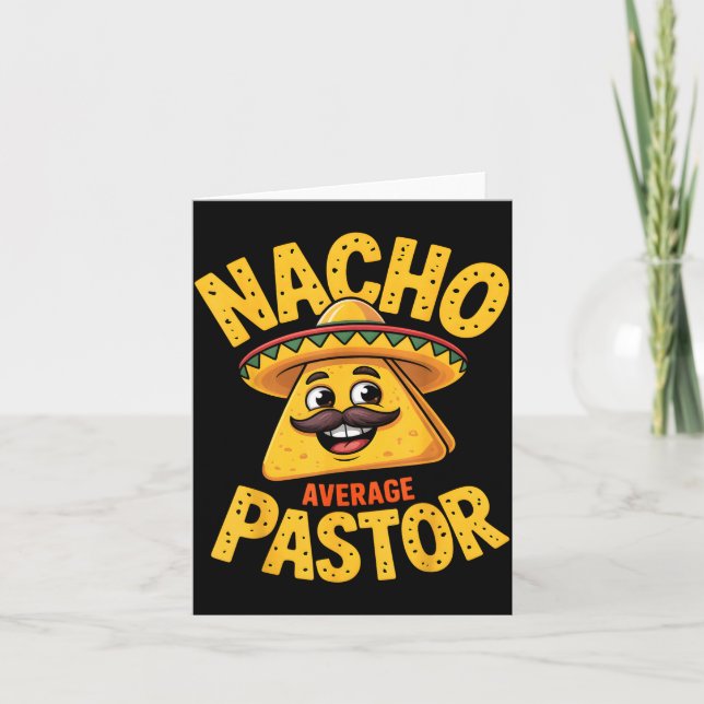 Cartão Nacho Average Pastor Funny Christian  (Frente)