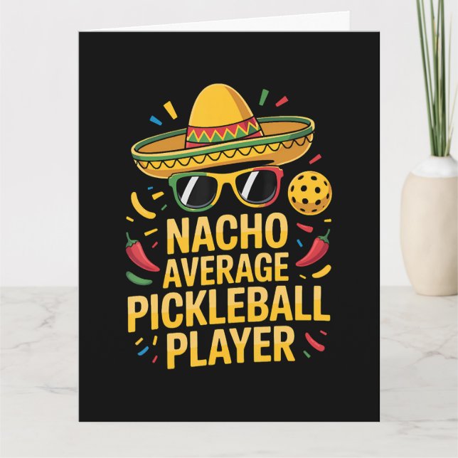 Cartão Nacho Average Pickleball Player (Frente)