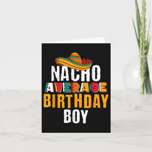Cartão Nacho Média Birthday Boy Cinco De Mayo Engraçado M (Frente)