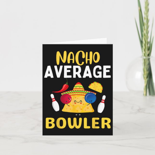 Cartão Nacho Média Bowler Cinco De Mayo Boliche Mexicano (Frente)