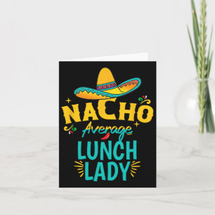Cartão Nacho Média de Almoço Lady Chapeau Cinco De Mayo F