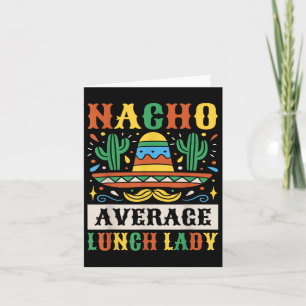 Cartão Nacho Média de Almoço Lady Cinco De Mayo Mexicano