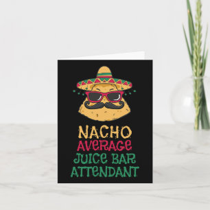 Cartão Nacho Média de Atendedor de Bar de Sumo Cinco De M