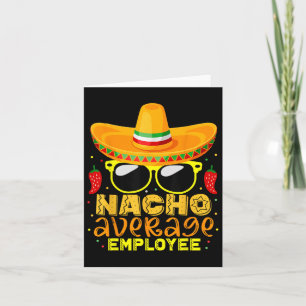 Cartão Nacho Média de Funcionários Cinco De Mayo Aniversá