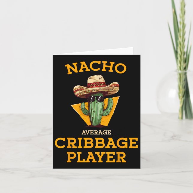 Cartão Nacho Média Do Cribbage Player Engraçado Cinc (Frente)