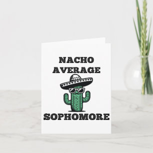 Cartão Nacho Média do Sophomore Mexicano Cinco De Mayo